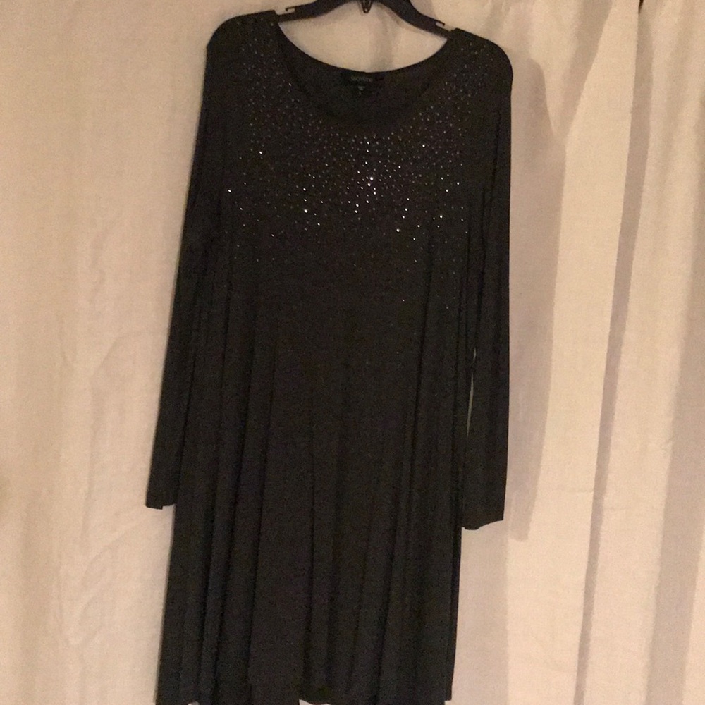 Karen Kane large long sleeve grey swing dress